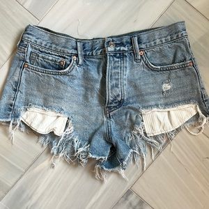 Free People loving good vibrations denim shorts 26